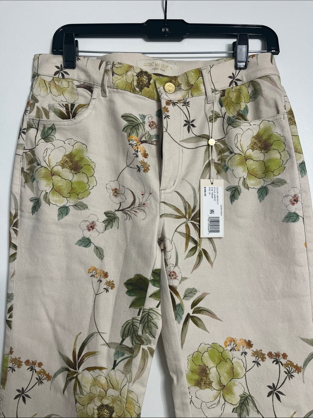 Kobi Halperin Cream Floral Bermuda pants